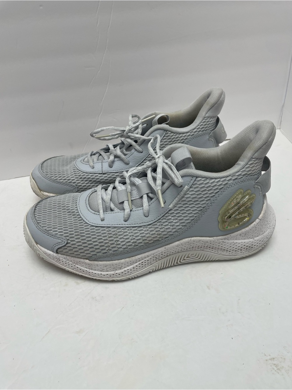 Under Armour Curry 3Z7 Basketball Shoes Gray and White Mens Size 11